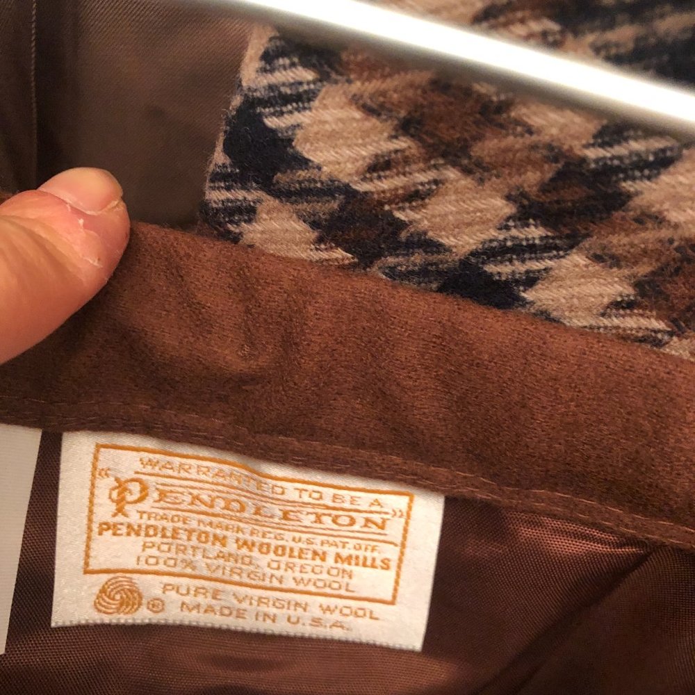 Pendleton Matching Wool Set Houndstooth Jacket & … - image 7